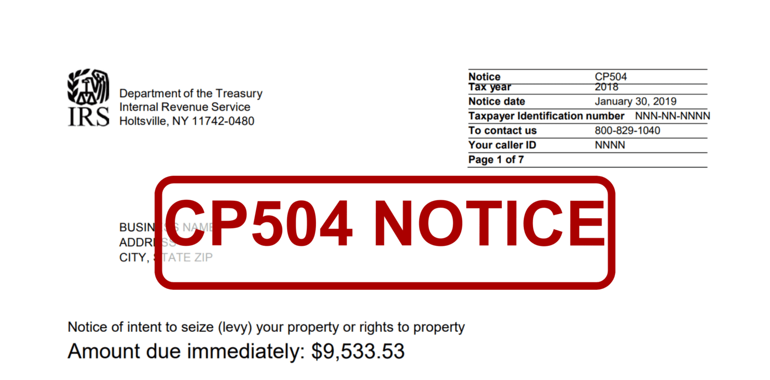 IRS CP504 Notice - What Is It And What Does It Mean? - Florida Tax Solvers