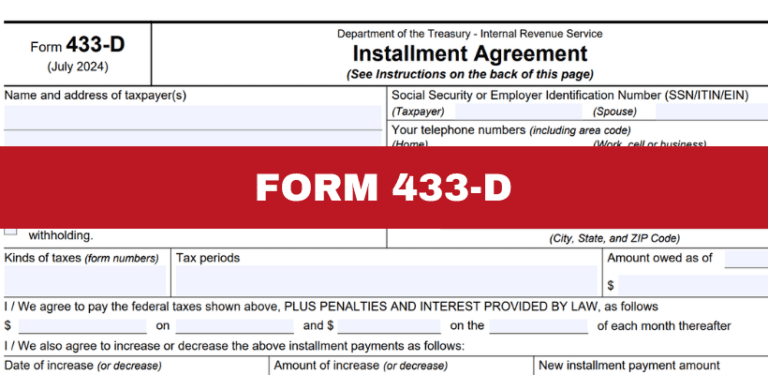 IRS Form 433-D Explained: How to Set Up an IRS Installment Agreement ...